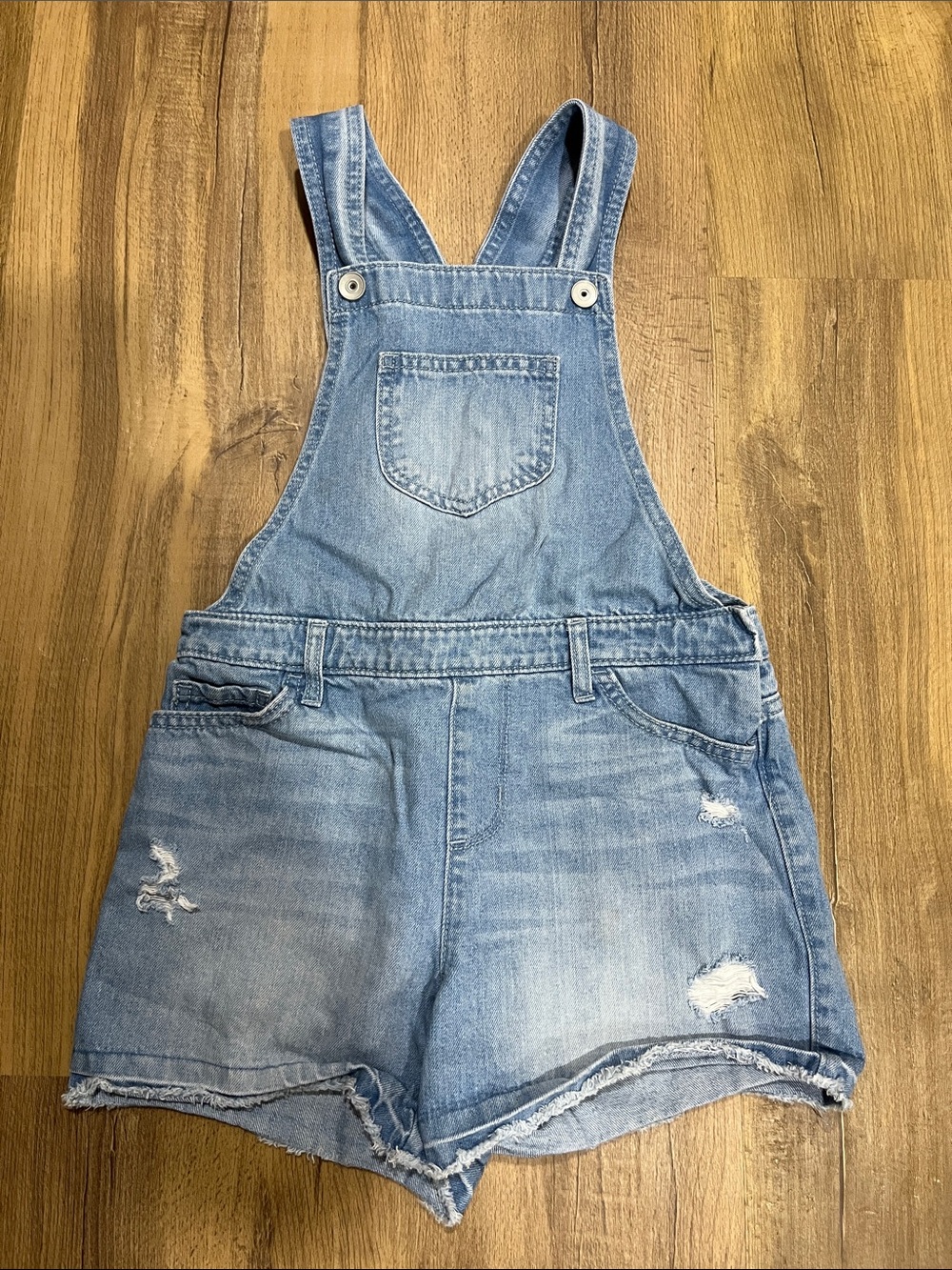 Girls size 8 jean overall shorts